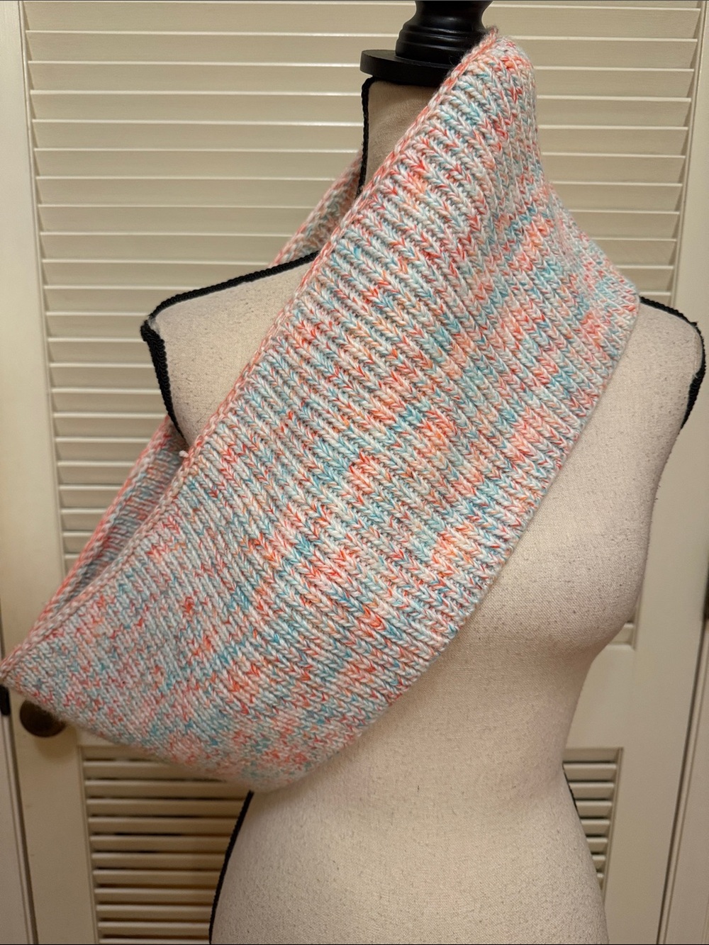 Gymboree Pastel Knit Infinity Scarf in Pink, Blue & Cream